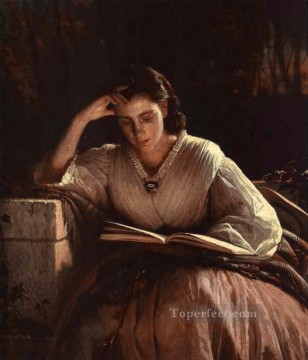  Kramskoi Art Painting - Sophia Kramskaya Reading Democratic Ivan Kramskoi